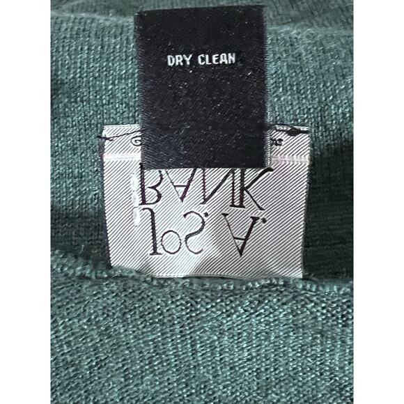 Jos. A. Bank Signature Collection 100% Merino Wool V-Neck Sweater sz Large Green - Picture 6 of 7